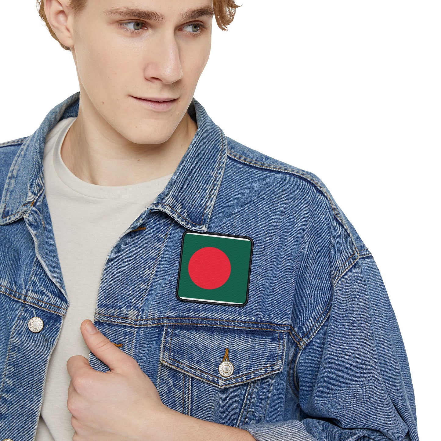 Flag Village Bangladesh Flag Embroidery Iron-On Patches