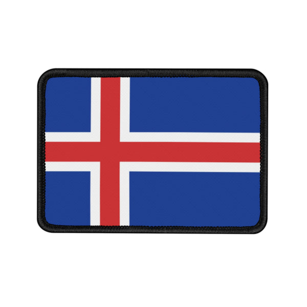 Flag Village Iceland State Flag Embroidered Iron-On Patch