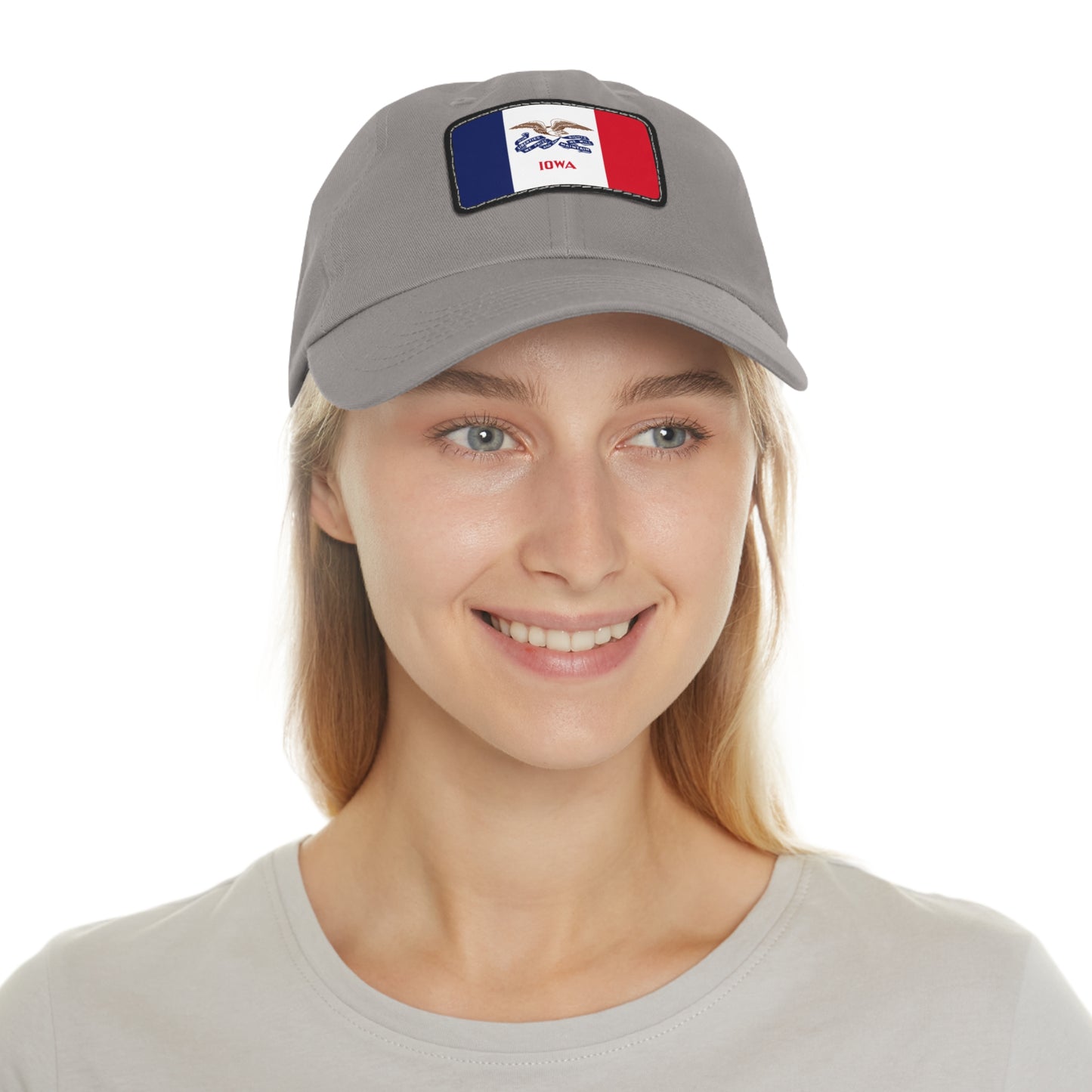 Flag Village USA Iowa State Flag Hat Cap with Leather Patch