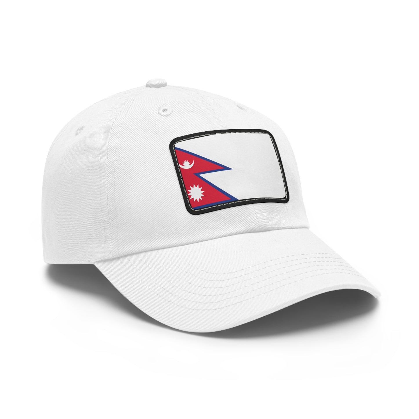 Flag Village Nepal Flag Hat Cap with Leather Patch