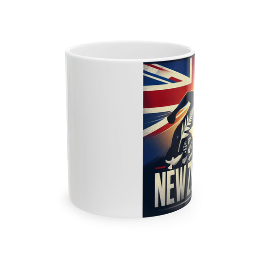 Flag Village New Zealand Sporting Flag Ceramic Coffee Mug 11oz NZL0007