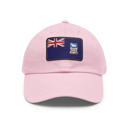 Flag Village Falkland Islands Flag Hat Cap with Leather Patch