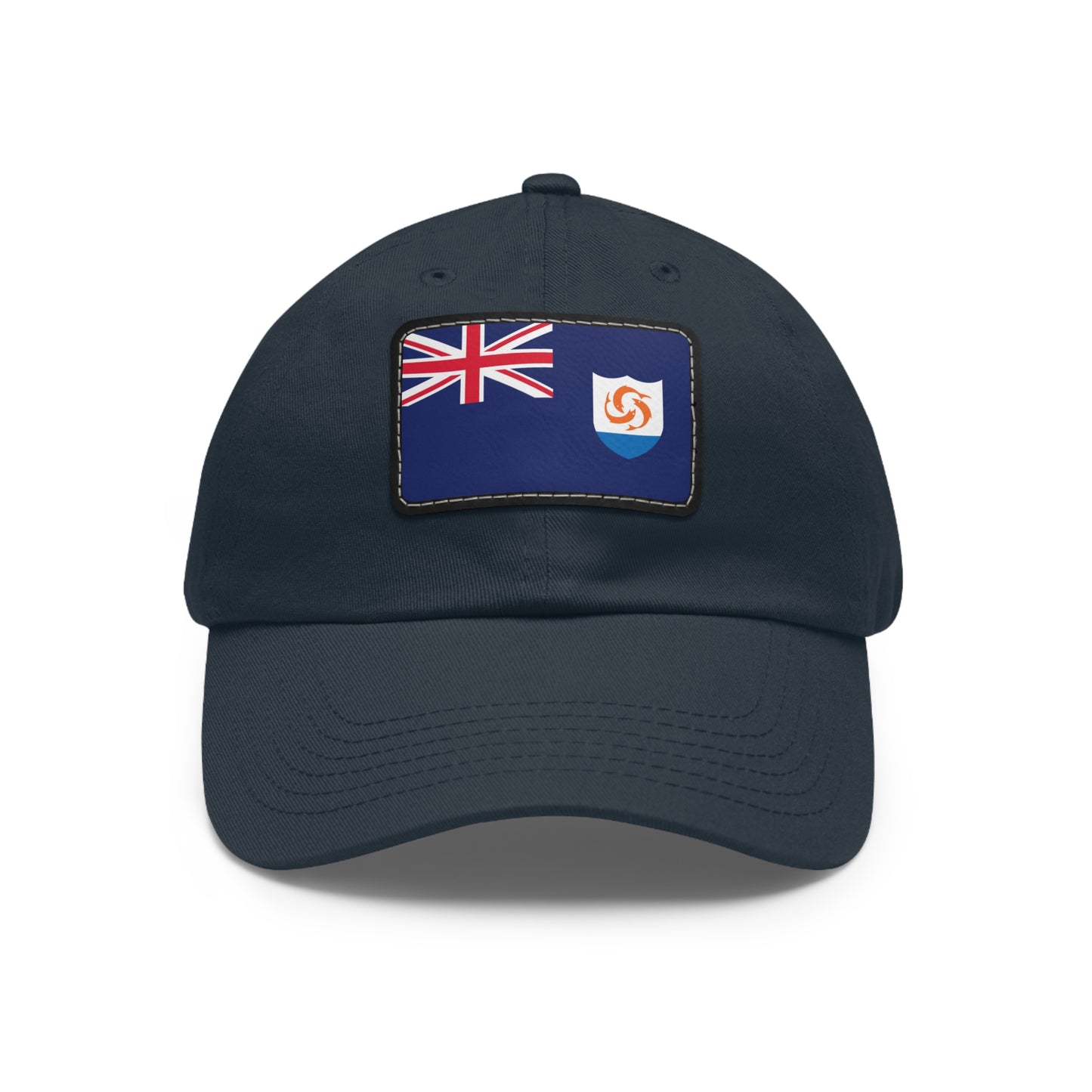 Flag Village Anguilla Flag Hat Cap with Leather Patch