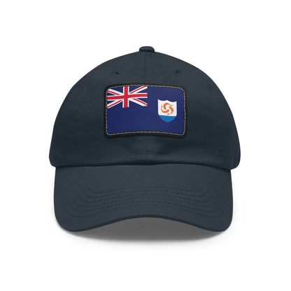 Flag Village Anguilla Flag Hat Cap with Leather Patch