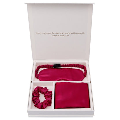Flag Village Silk Eye Mask Pillowcase Head Flower Gift Box