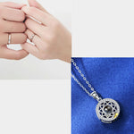 Flag Village Sun Moon Shape Couple Personalized Necklaces Wedding Birthday Jewelry  Languages I Love You Projection Pendant Necklace Gifts