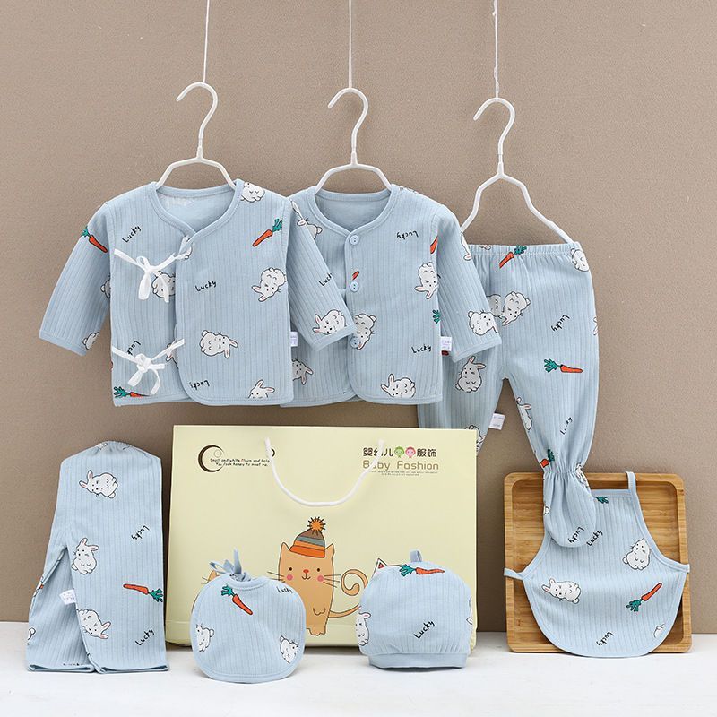 Flag Village Pure Cotton Baby Clothes Spring And Autumn Summer Children Gift Box Set