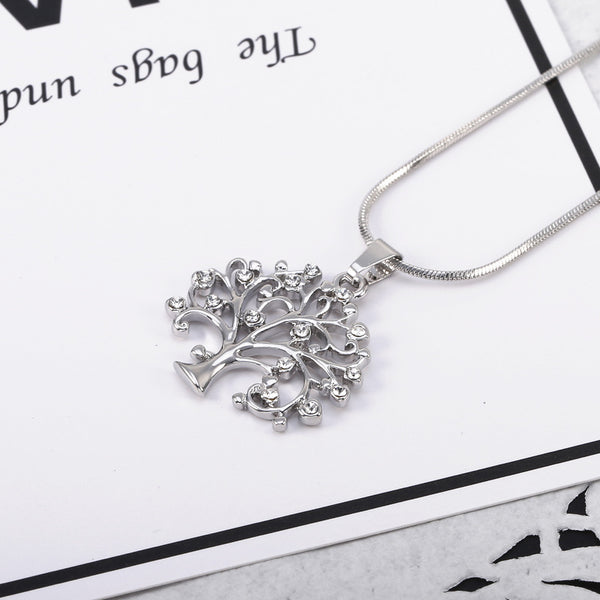 Flag Village Big Tree Of Life Pendant Necklaces Drilling CZ Zircon Multi Layers Chains Long Necklace Jewelry Gifts For Her
