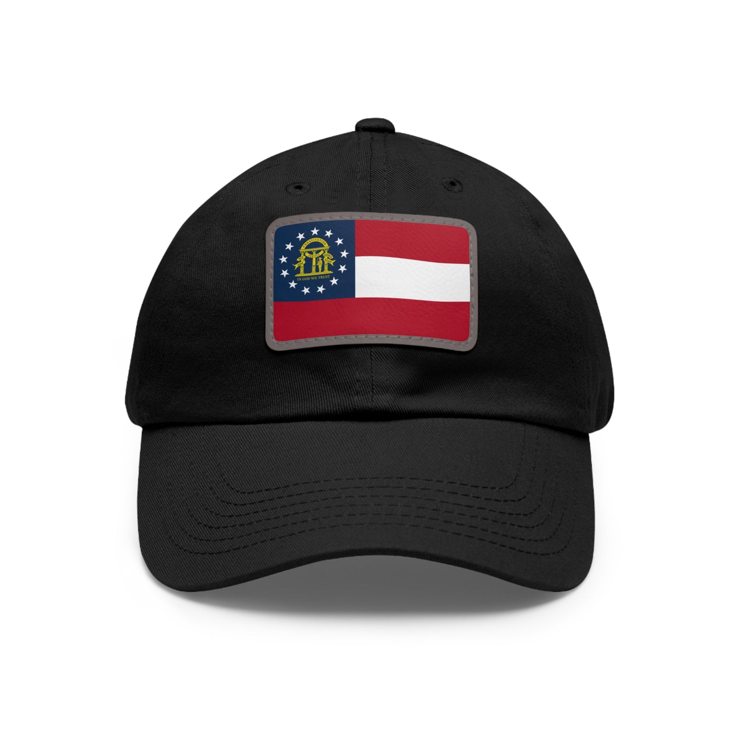 Flag Village USA Georgia State Flag Hat Cap with Leather Patch