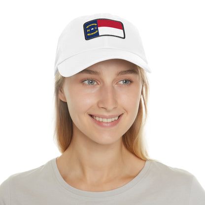 Flag Village USA North Carolina State Flag Hat Cap with Leather Patch