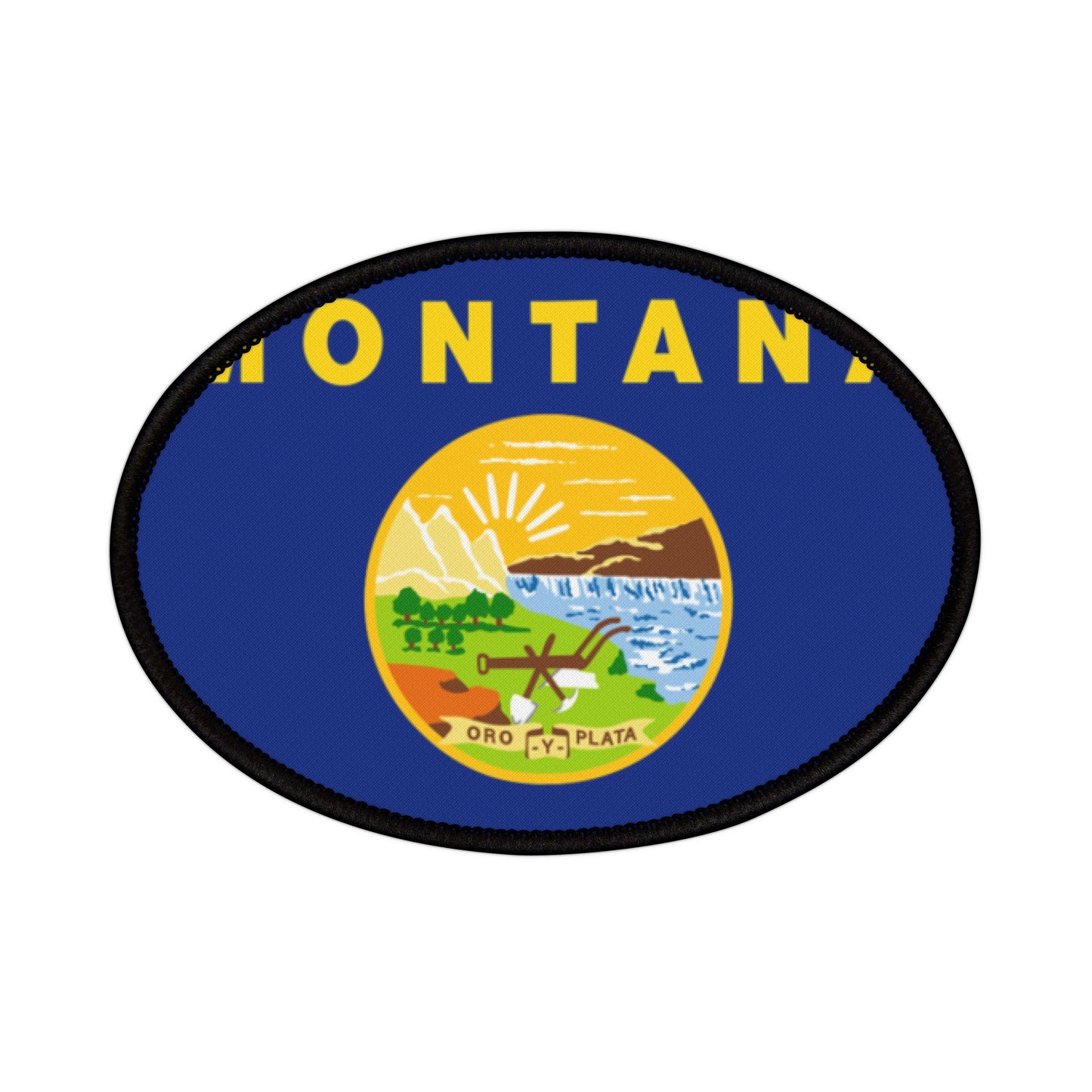 Flag Village Montana State Flag Embroidery Iron-On Patches