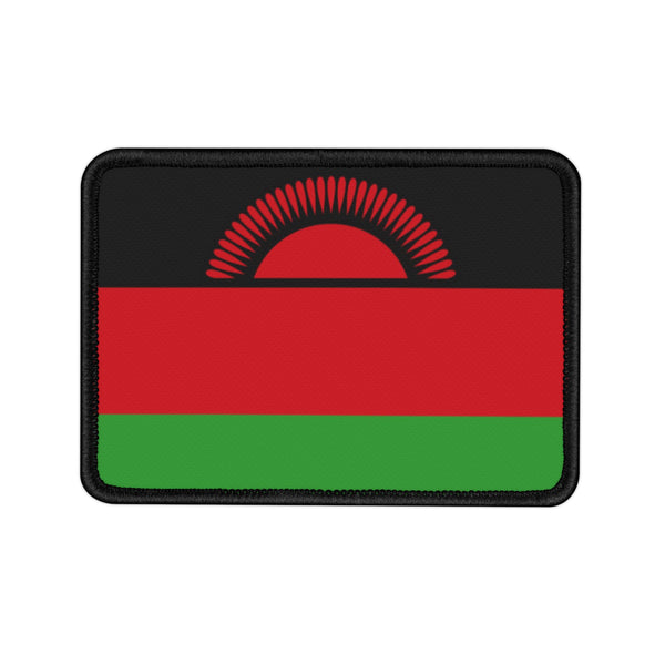 Flag Village Malawi Embroidered Iron-On Patch