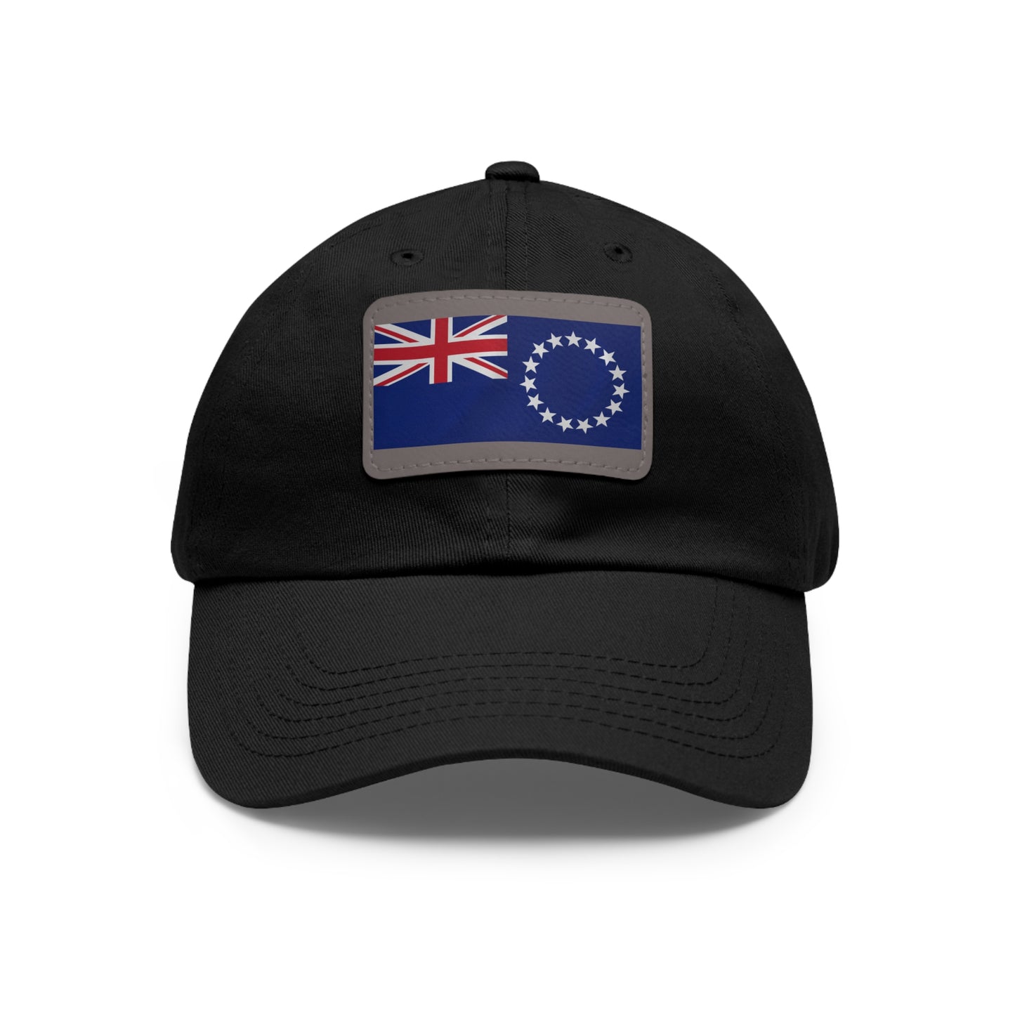Flag Village Cook Islands Flag Hat Cap with Leather Patch
