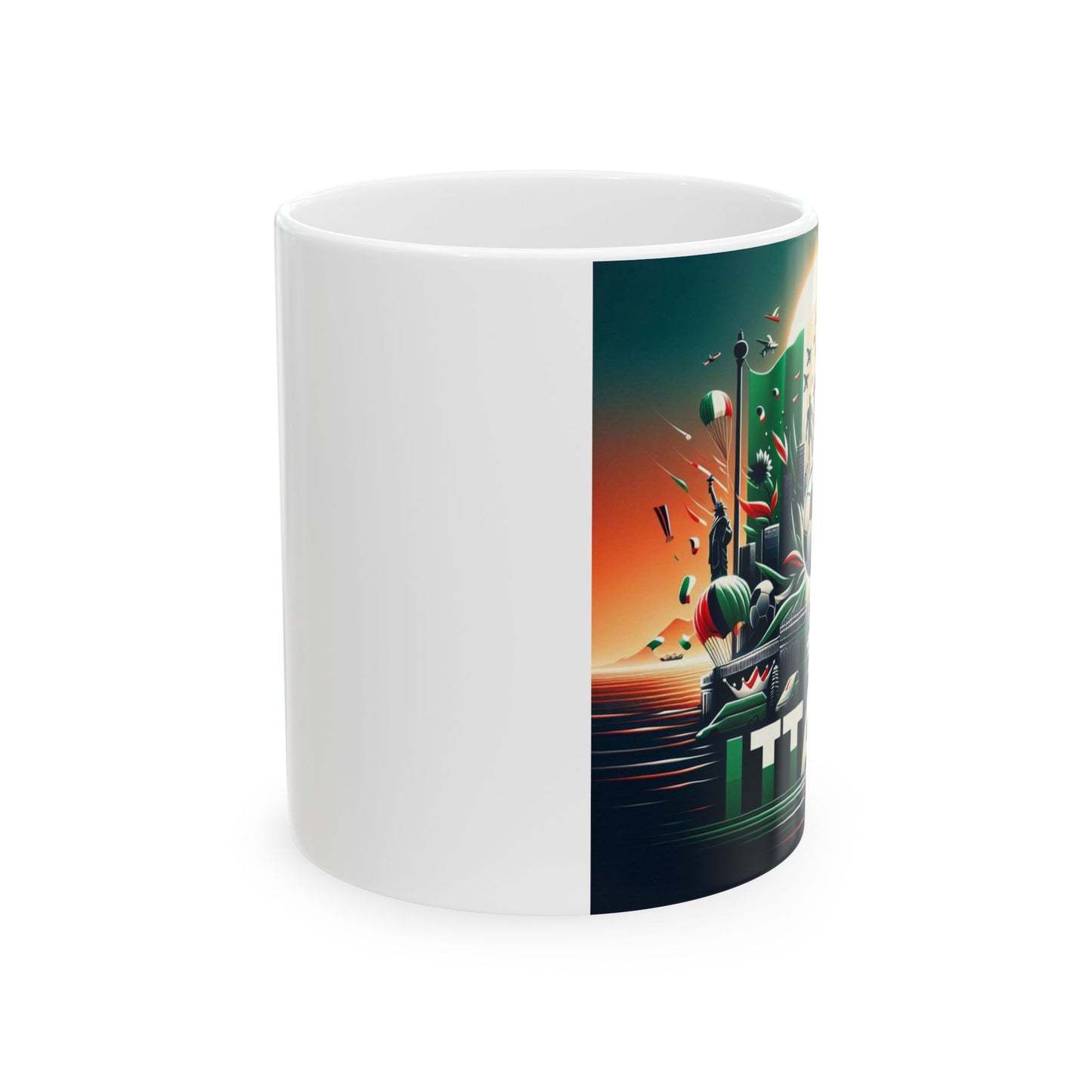 Flag Village Italy Sporting Flag Ceramic Coffee Mug 11oz ITA0008