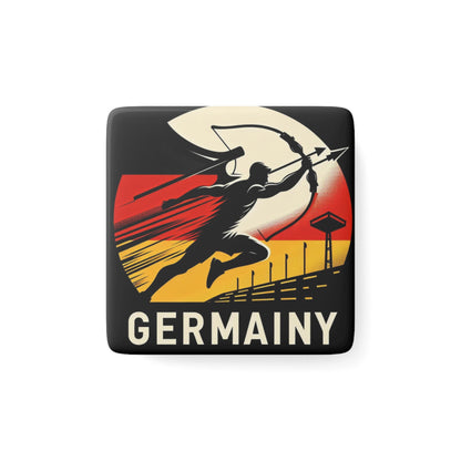 Flag Village Germany Flag Sporting Porcelain Magnet, Square DEU0006