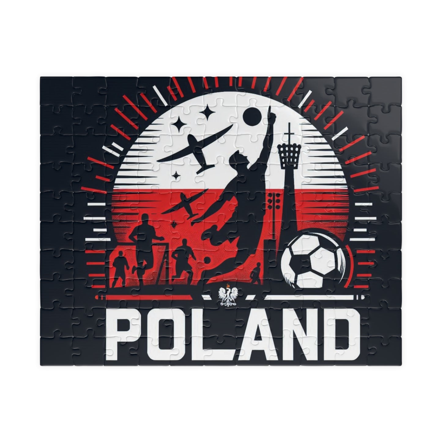 Flag Village Poland Sporting Flag Puzzle (110, 252, 520, 1014-piece) POL0006