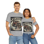 Flag Village USA Vintage Car Flag T-SHIRT Heavy Cotton Tee USA0014