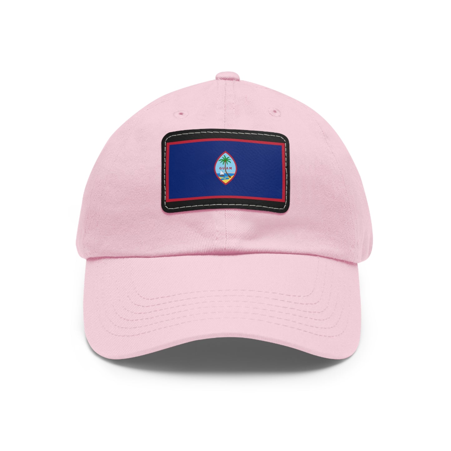 Flag Village USA Guam State Flag Hat Cap with Leather Patch