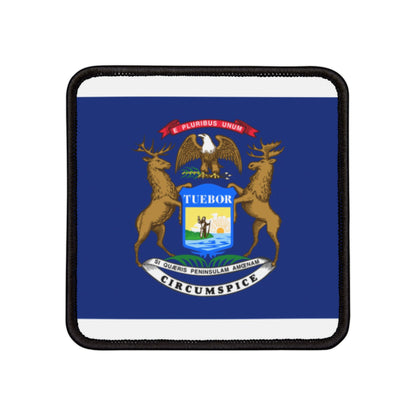 Flag Village Michigan State Flag Embroidery Iron-On Patches