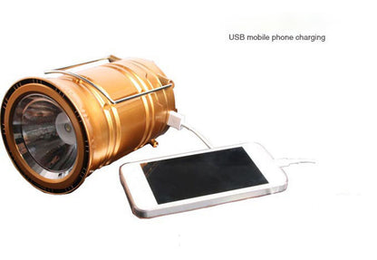 Flag Village new solar charging type multifunctional telescopic camping lantern lantern outdoor camping tent lamp