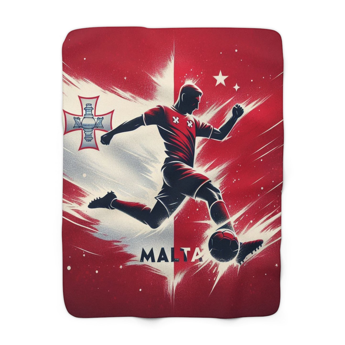 Flag Village Malta Sporting Flag Sherpa Fleece Blanket MLT0001