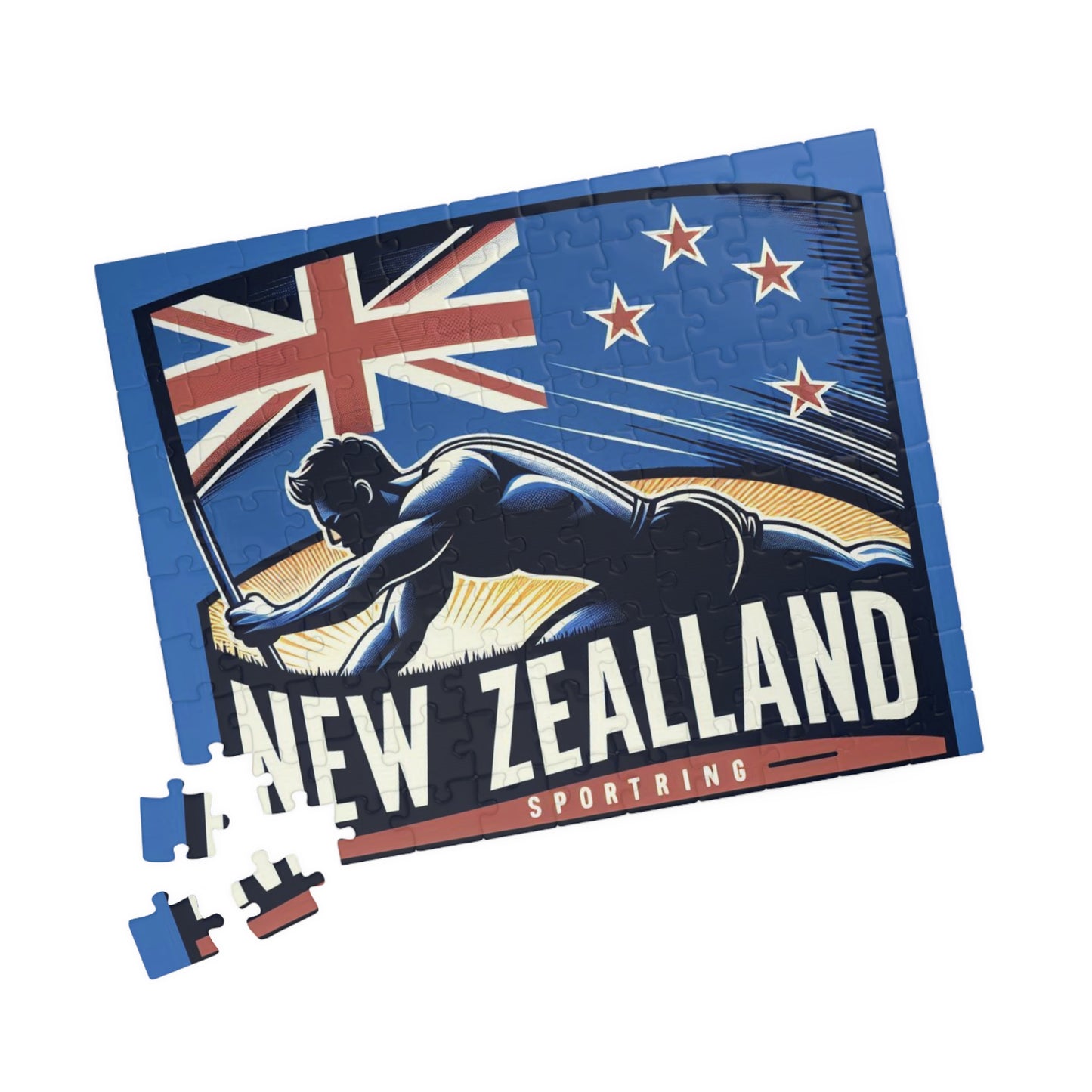 Flag Village New Zealand Sporting Flag Puzzle (110, 252, 520, 1014-piece) NZL0005