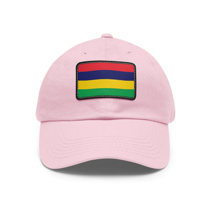Flag Village Mauritius Flag Hat Cap with Leather Patch