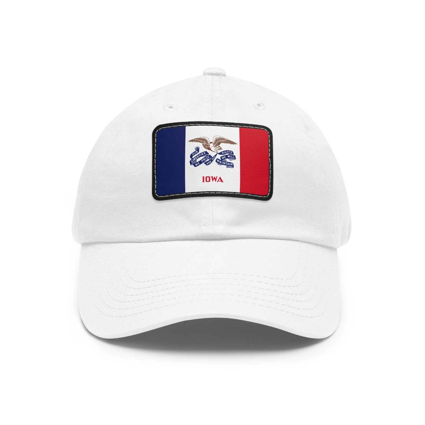 Flag Village USA Iowa State Flag Hat Cap with Leather Patch