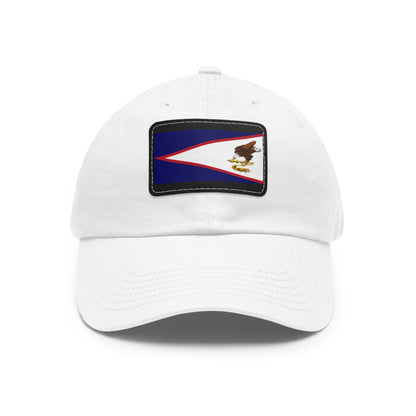 Flag Village USA American Samoa State Flag Hat Cap with Leather Patch