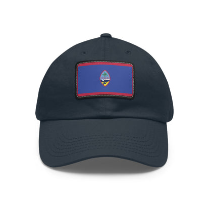 Flag Village Guam Flag Hat Cap with Leather Patch