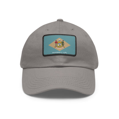 Flag Village USA Delaware State Flag Hat Cap with Leather Patch