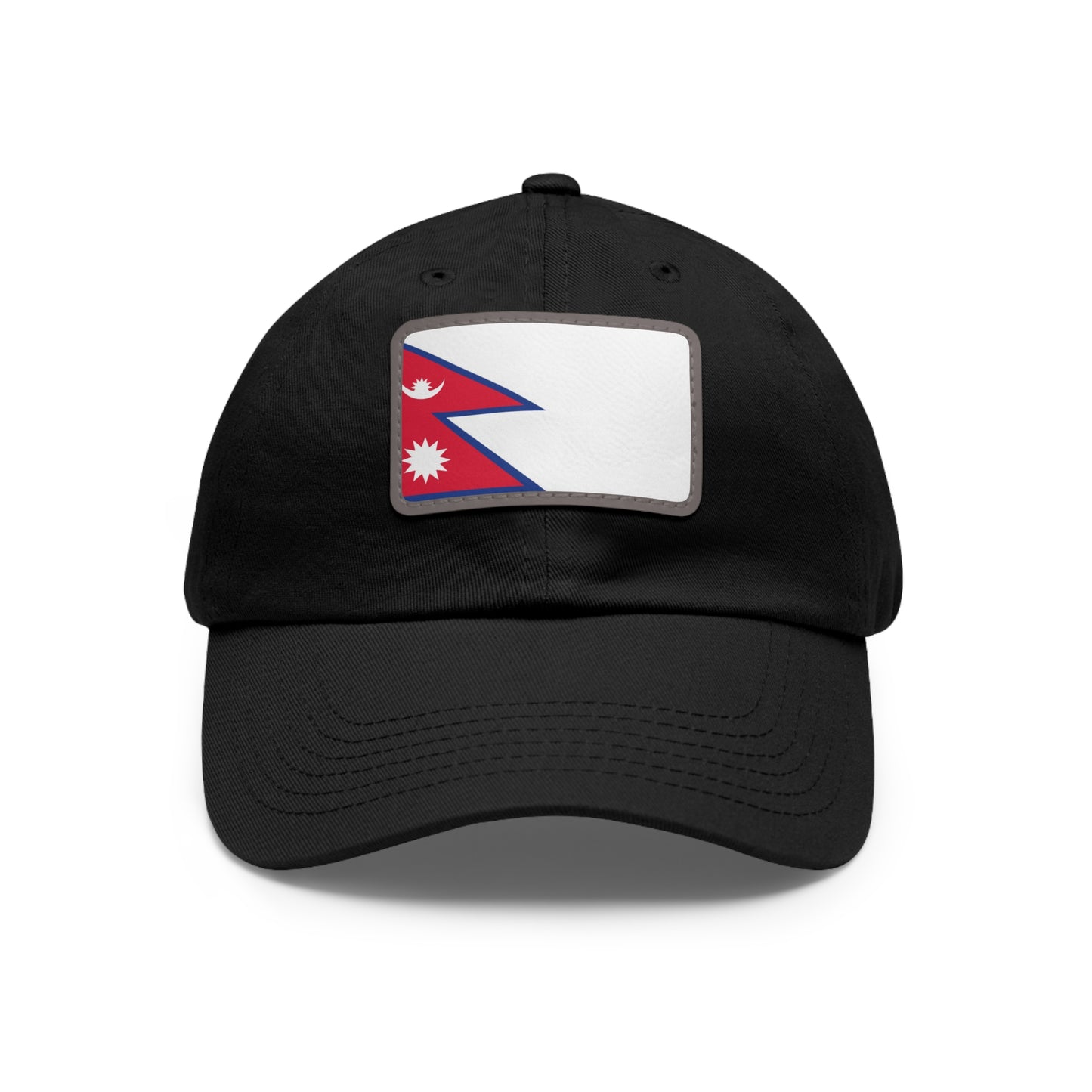 Flag Village Nepal Flag Hat Cap with Leather Patch