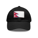 Flag Village Nepal Flag Hat Cap with Leather Patch