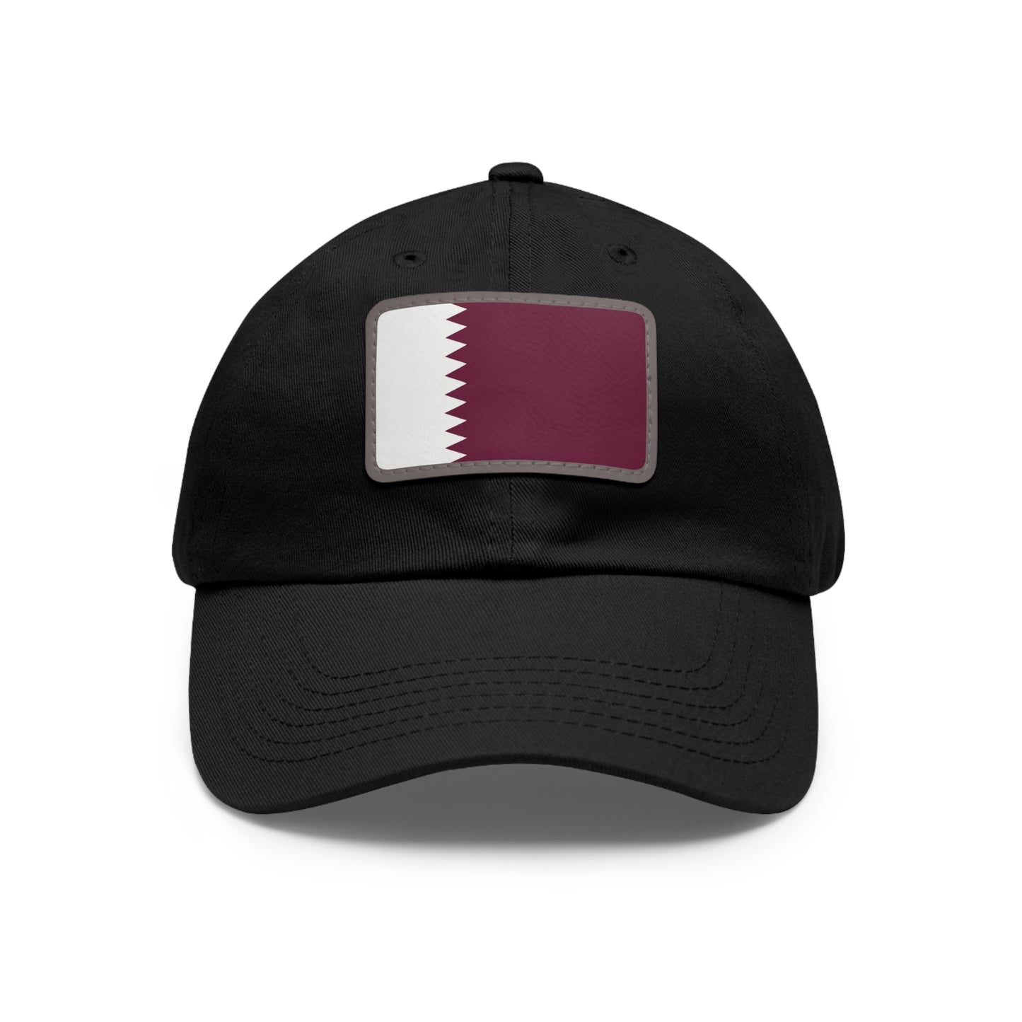 Flag Village Qatar Flag Hat Cap with Leather Patch