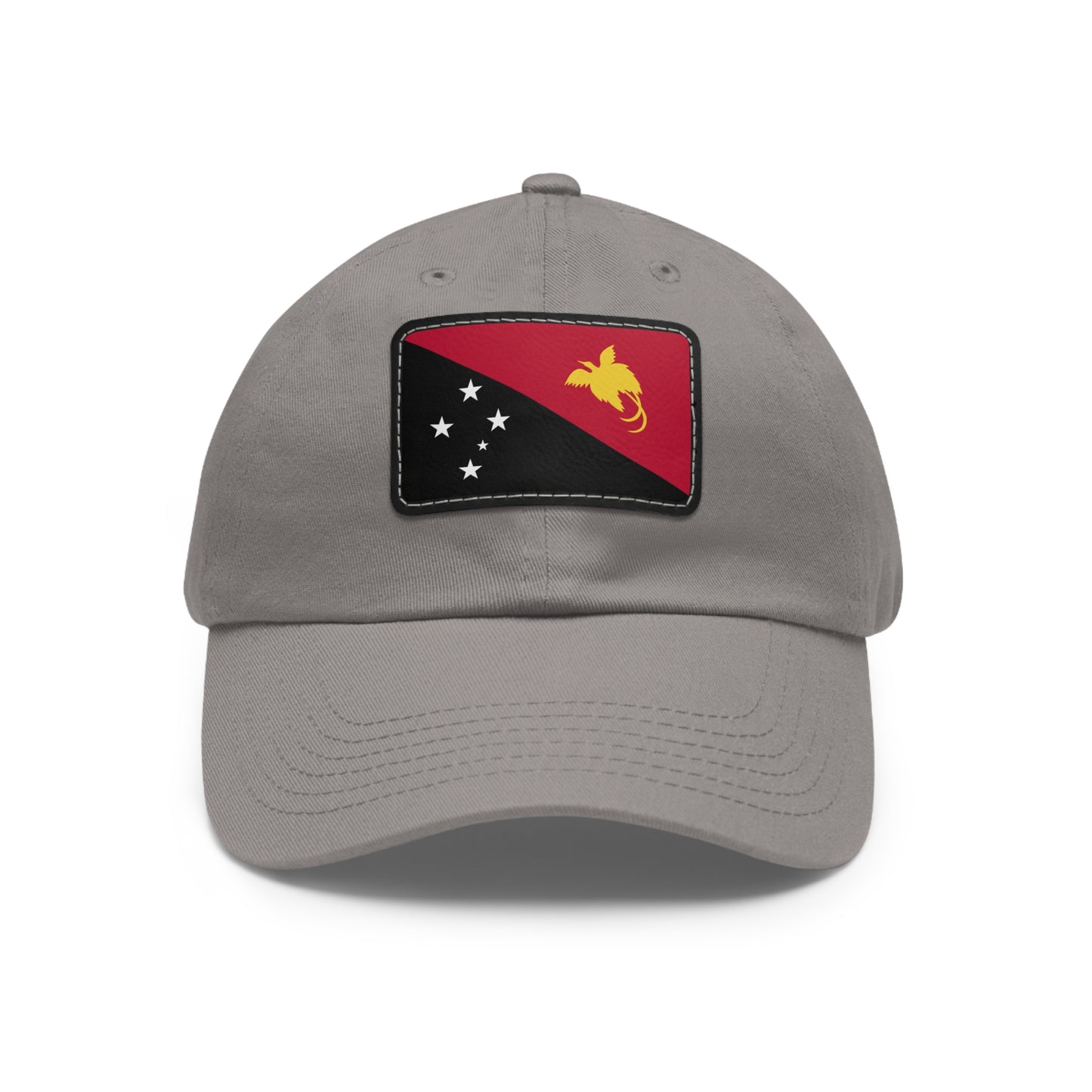 Flag Village Papua New Guinea Flag Hat Cap with Leather Patch
