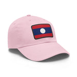 Flag Village Laos Flag Hat Cap with Leather Patch