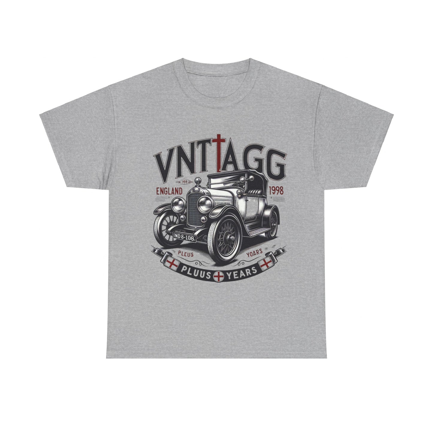 Flag Village UK Vintage Car Flag T-SHIRT Heavy Cotton Tee UK0008