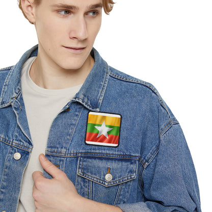 Flag Village Myanmar Flag Embroidery Iron-On Patches
