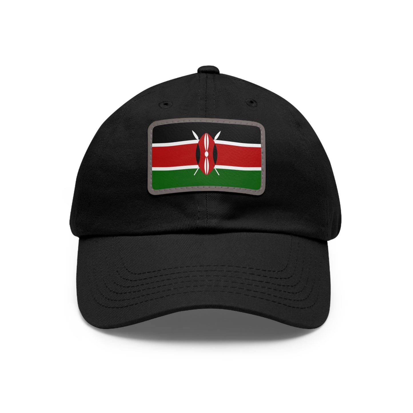Flag Village Kenya Flag Hat Cap with Leather Patch