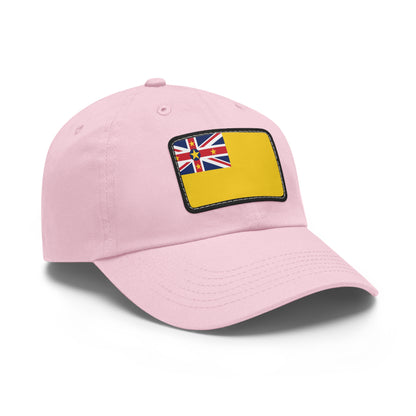 Flag Village Niue Flag Hat Cap with Leather Patch