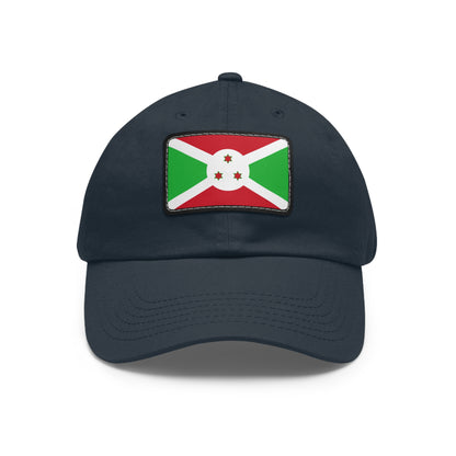 Flag Village Burundi Flag Hat Cap with Leather Patch