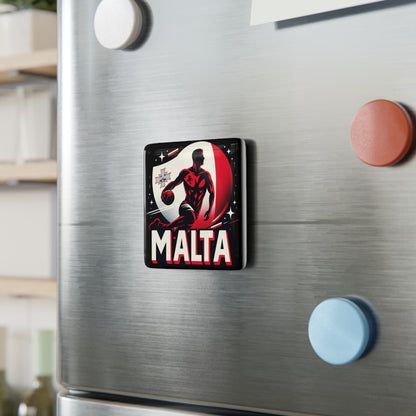 Flag Village Malta Flag Sporting Porcelain Magnet, Square MLT0005