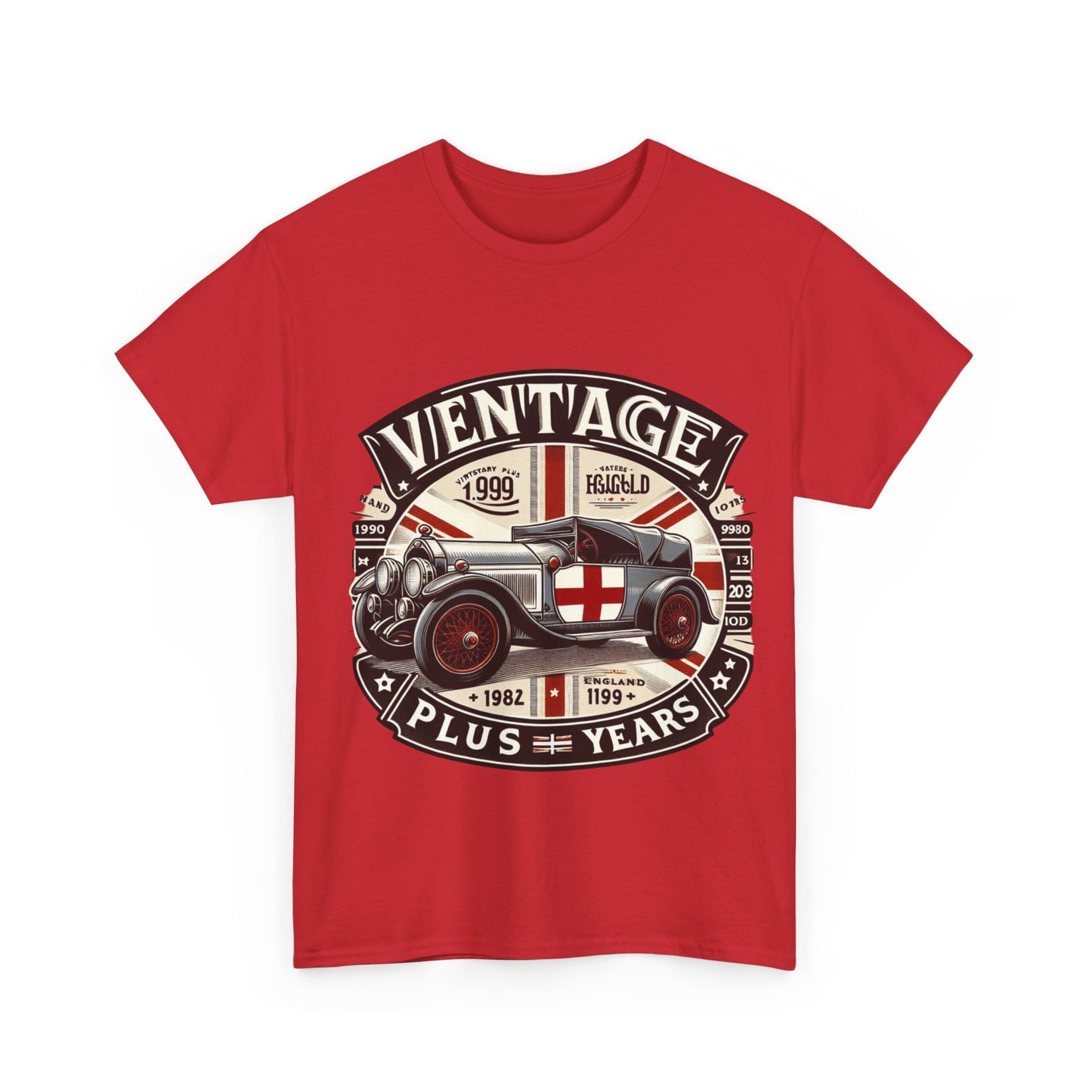 Flag Village UK Vintage Car Flag T-SHIRT Heavy Cotton Tee UK0005
