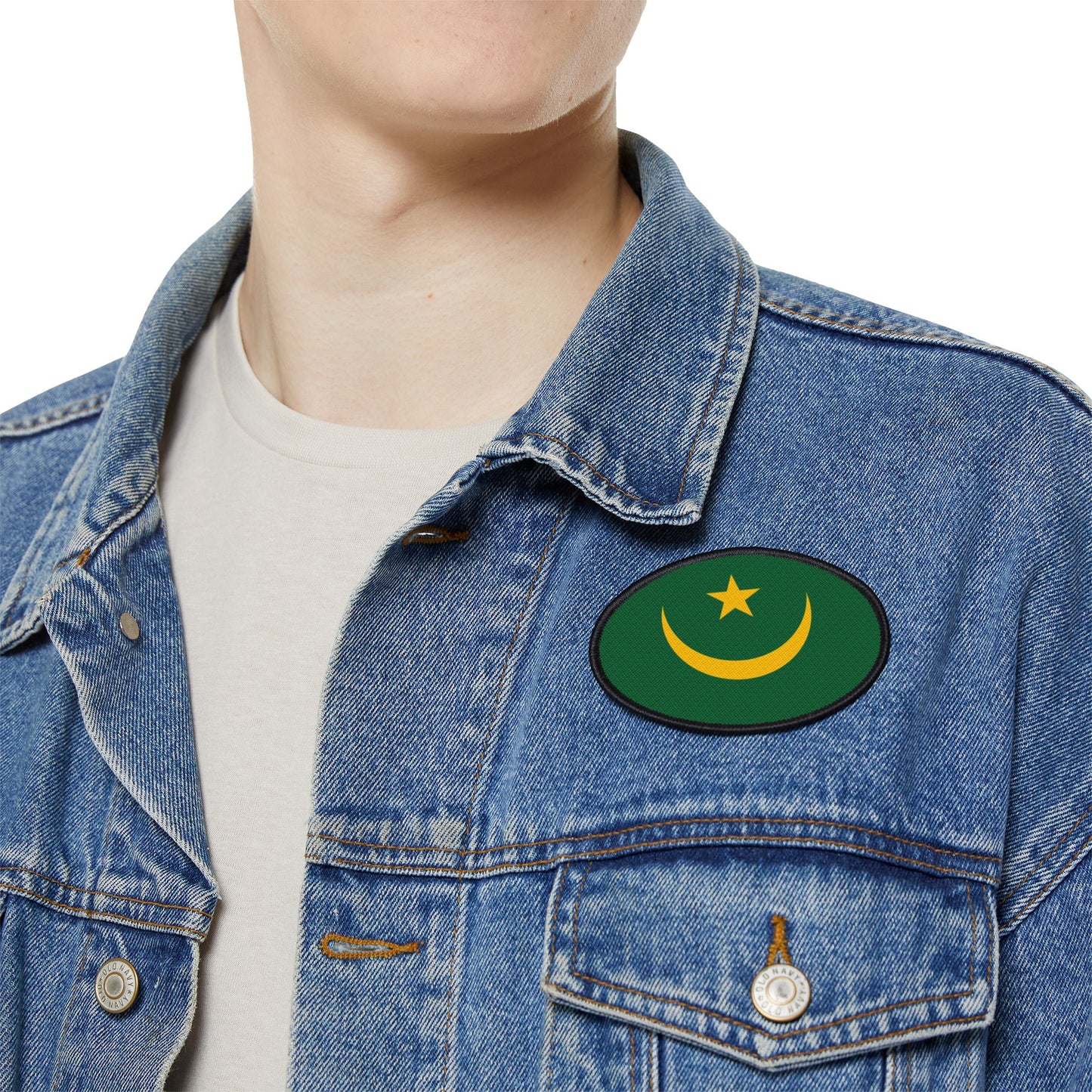 Flag Village Mauritania Flag Embroidery Iron-On Patches
