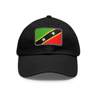 Flag Village Saint Kitts And Nevis Flag Hat Cap with Leather Patch