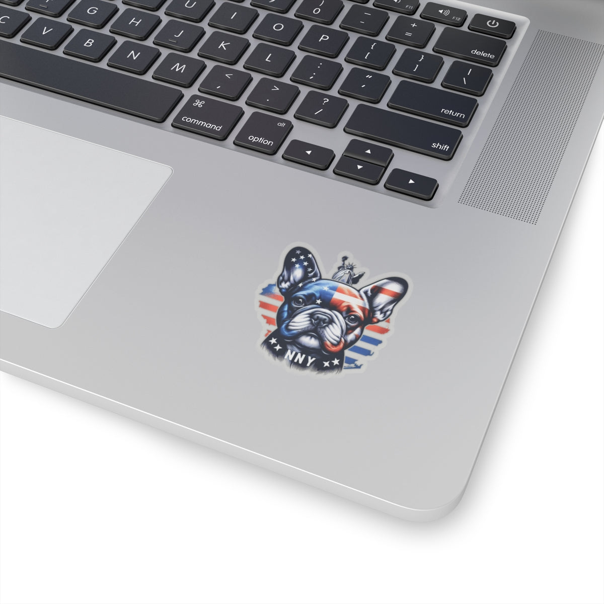 Flag Village USA Flag with French Bulldog Sticker 2", 3", 4", 6" USA0001