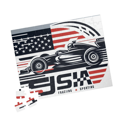 Flag Village United Stetes Racing Car Sporting Flag Puzzle (110, 252, 520, 1014-piece) USA0019