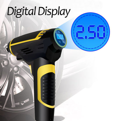 Flag Village Auto Tools Automatic Portable Handheld Digital LED Smart Car Air Compressor Pump