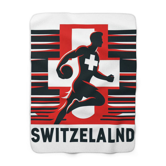 Flag Village Switzerland Sporting Flag Sherpa Fleece Blanket CHE0009