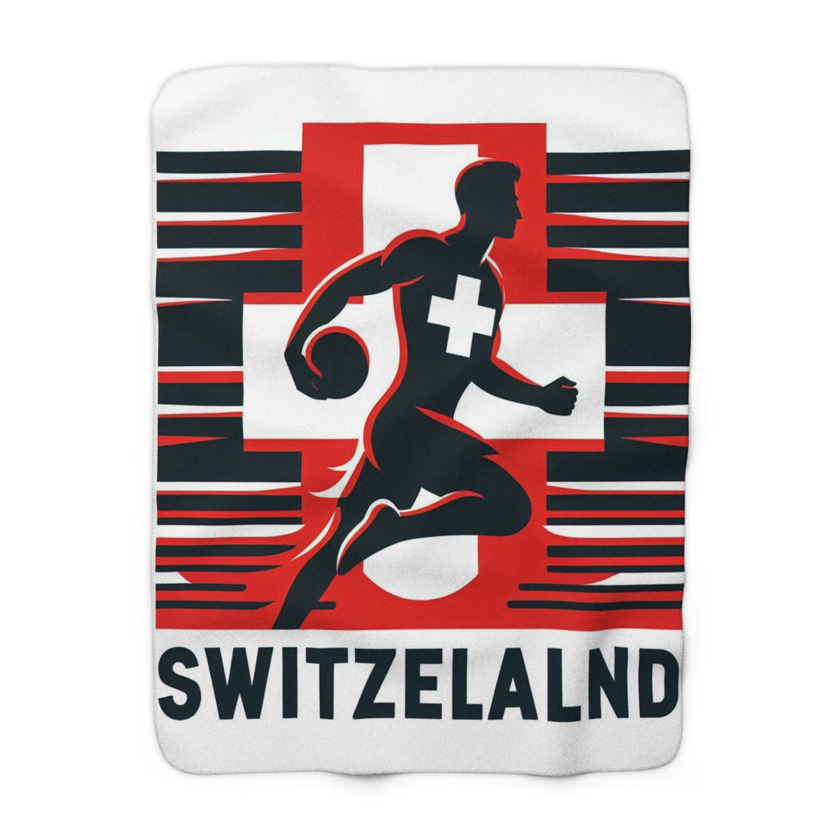Flag Village Switzerland Sporting Flag Sherpa Fleece Blanket CHE0009